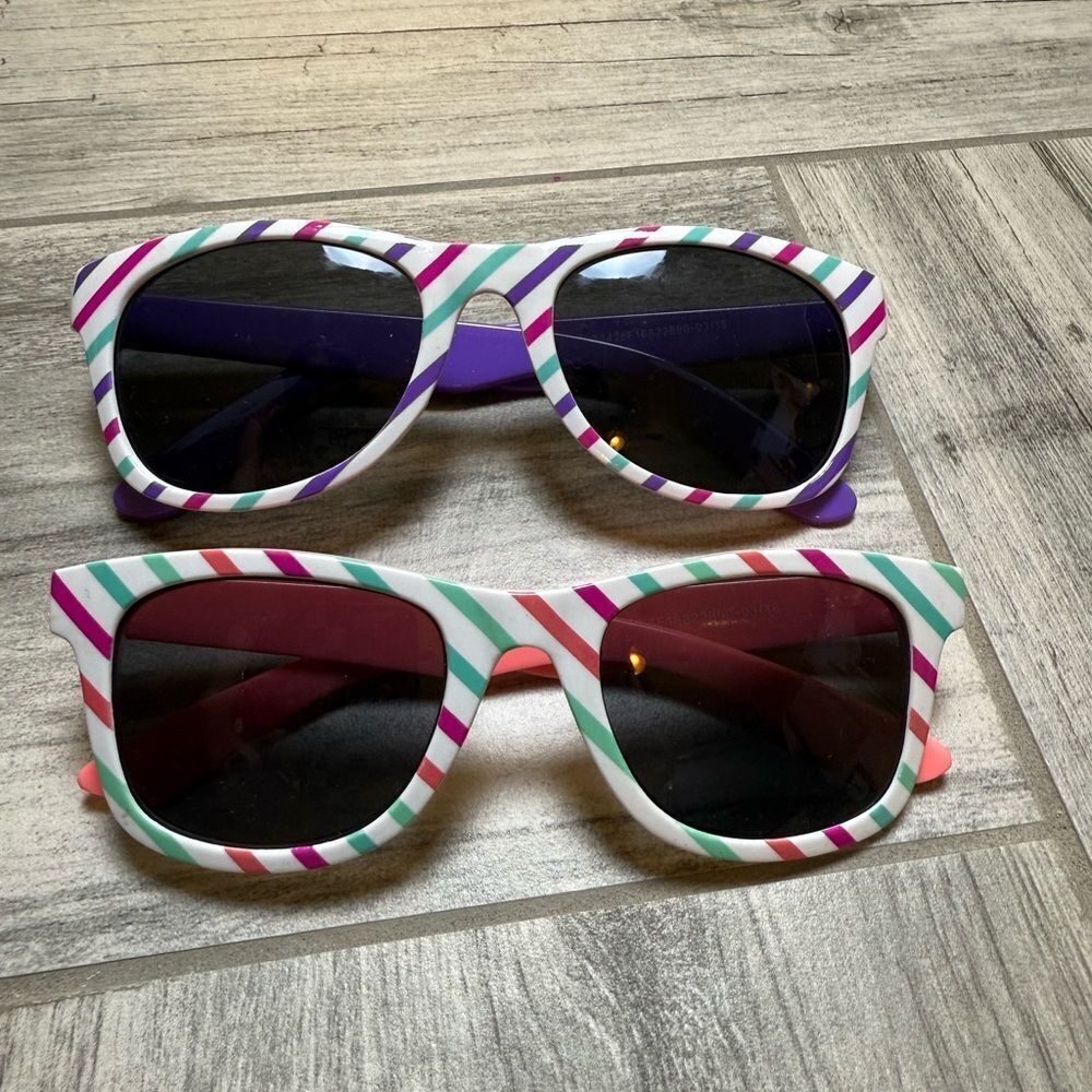 Striped Mother Daughter Sunglasses Set